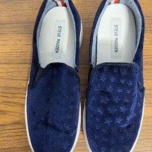 Steve Madden Men's Navy Star Slip-Ons